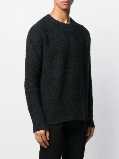 Paura Textured Relaxed-fit Jumper In Black