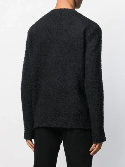 Paura Textured Relaxed-fit Jumper In Black
