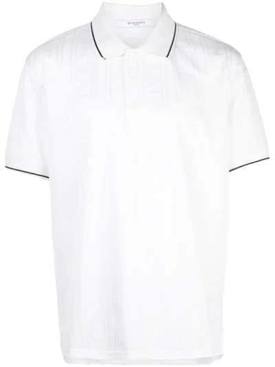 Shop Givenchy Logo Polo Shirt In White