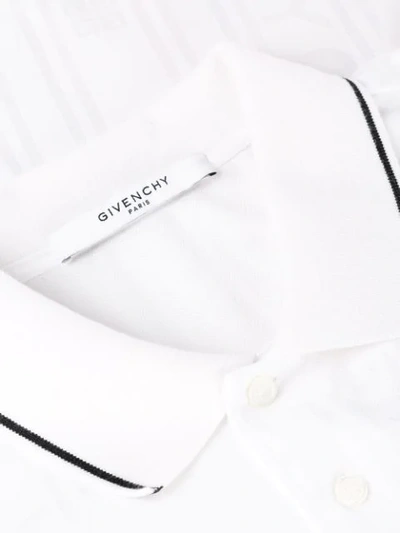 Shop Givenchy Logo Polo Shirt In White