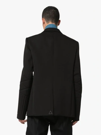 Shop Bottega Veneta Molded Sleeve Blazer In Black