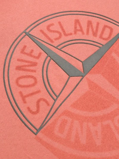 Shop Stone Island Logo Print T In Pink