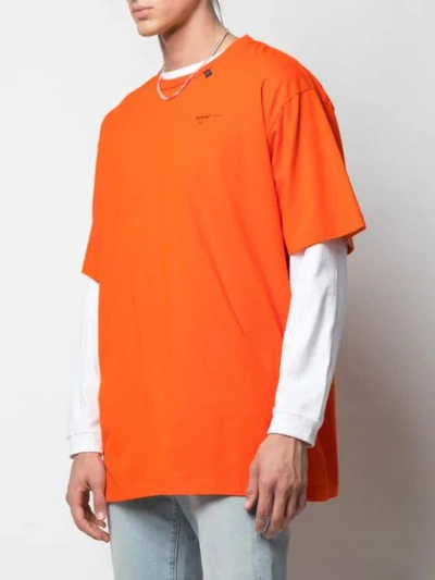 Shop Off-white Abstract Arrows T-shirt In Orange