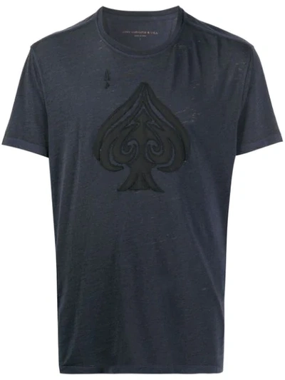 Shop John Varvatos Ace Of Spades T-shirt In Blue