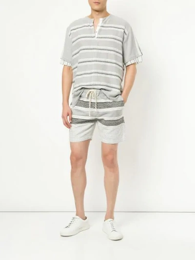 Shop Lemlem Abel Pickstitch Stripe T-shirt In Grey