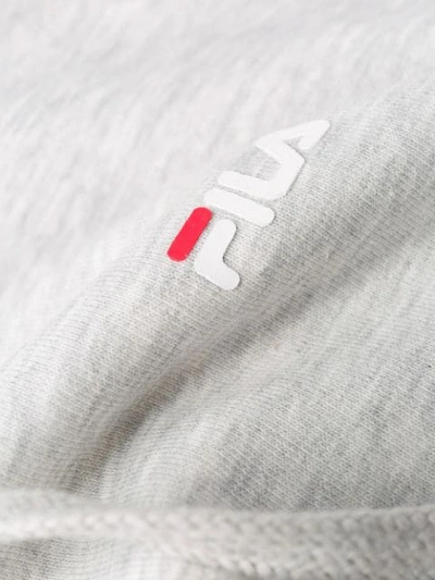 Shop Fila Kapuzenpullover Mit Logo-streifen In Grey