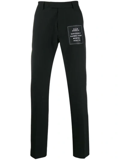 Shop Palm Angels Hose Mit Logo-patch In Black