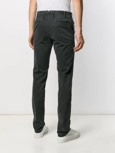 Shop Pt01 Slim Fit Keychain Trousers In Grey