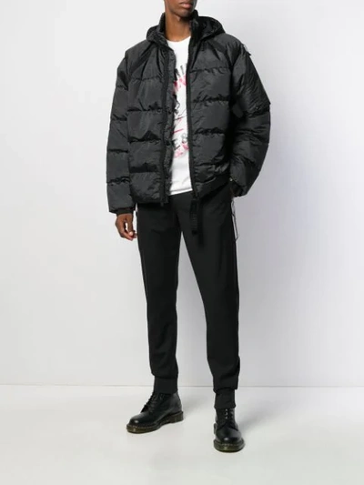 Shop Nemen Quilted Hooded Jacket In Black