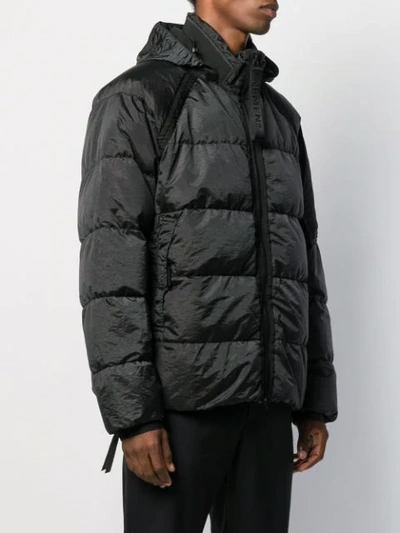 Shop Nemen Quilted Hooded Jacket In Black