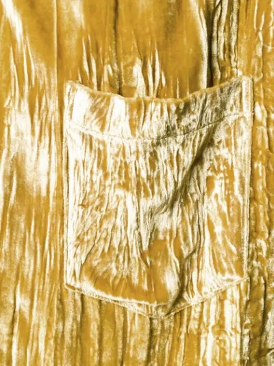 Shop Cmmn Swdn Crinkled Oversize Shirt In Gold