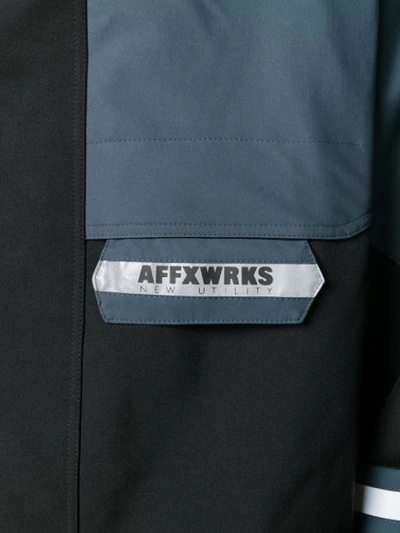 Shop Affix Contrast Logo Jacket In Black/petrol Green