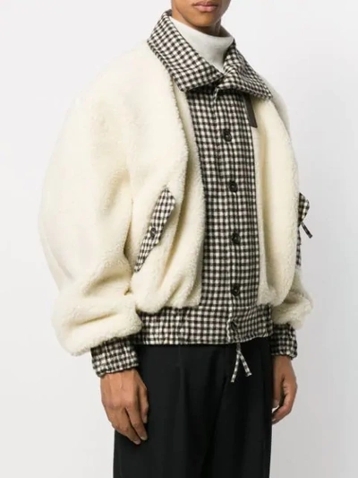 Shop Vivienne Westwood Contrast Check-print Bomber Jacket In Neutrals
