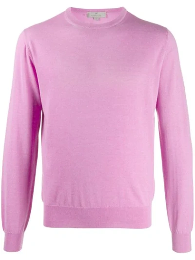 Shop Canali Crew-neck Cashmere Jumper In Pink