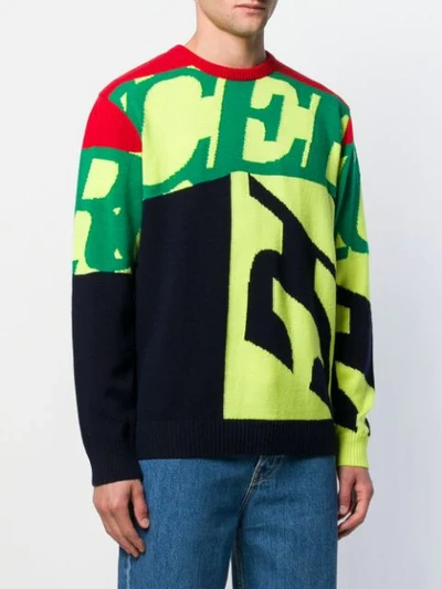 Shop Iceberg Colour Block Jumper In Black