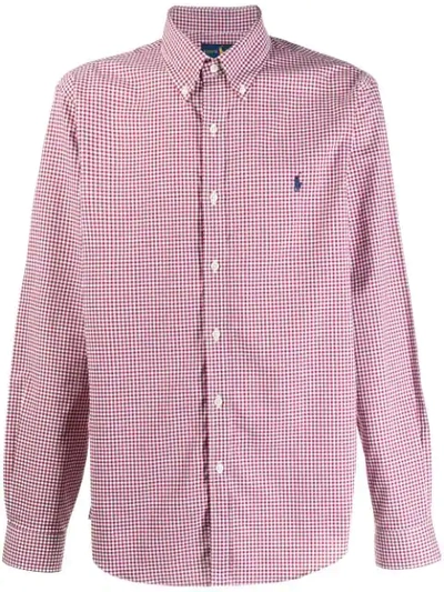 Shop Polo Ralph Lauren Check Print Shirt In Red