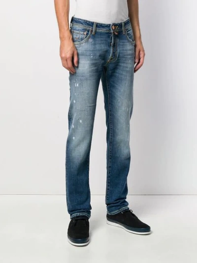 Shop Jacob Cohen Mid-rise Straight Leg Jeans In Blue