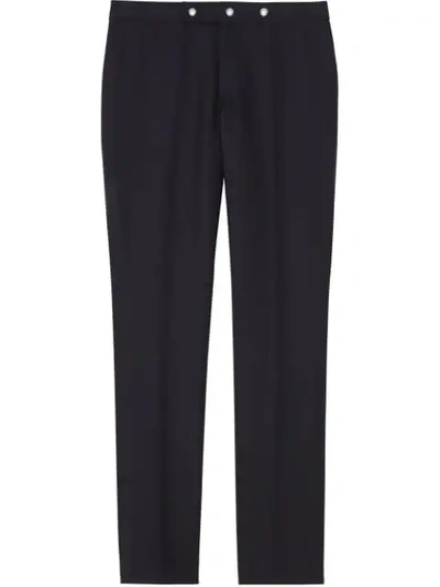 BURBERRY CLASSIC TRS SNAP TROUSERS - 蓝色