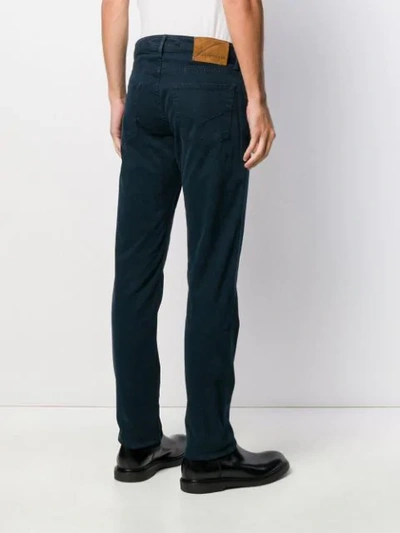 Shop Hand Picked Slim-fit Trousers In Blue