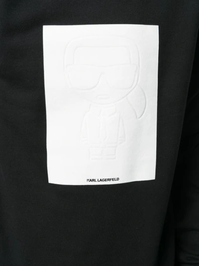 Shop Karl Lagerfeld K/ikonik Patch Sweatshirt In Black