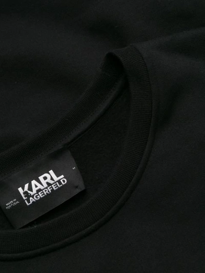 Shop Karl Lagerfeld K/ikonik Patch Sweatshirt In Black