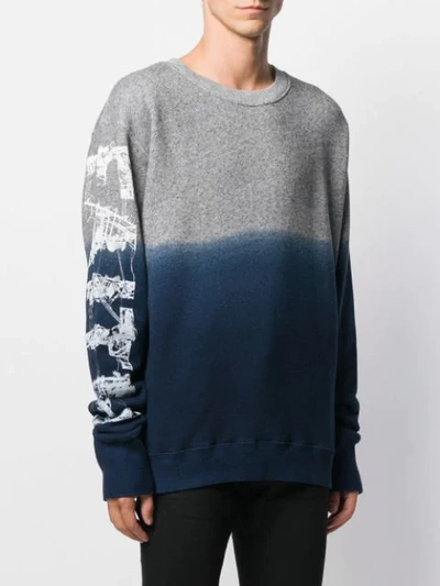 Shop Faith Connexion Faith Print Sweatshirt In Grey