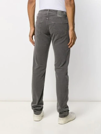 Shop Jacob Cohen Low-rise Comfort Skinny Jeans In Grey