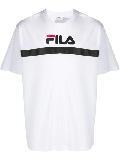 Shop Fila Large Logo Print T-shirt In White