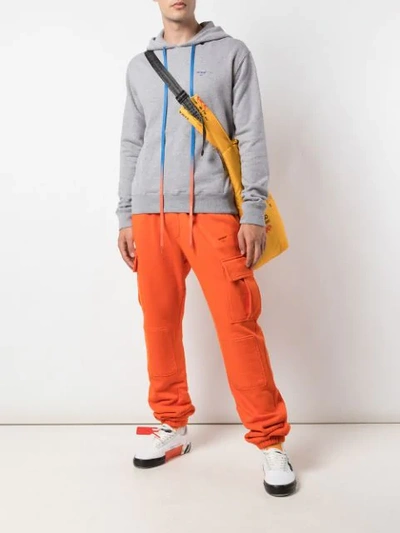 Shop Off-white Combat-style Track Pants In Orange