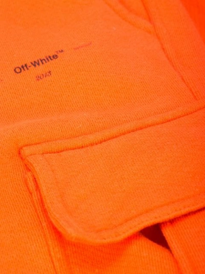 Shop Off-white Combat-style Track Pants In Orange