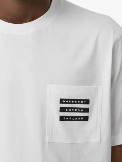 Shop Burberry T-shirt Mit Logo-print In White