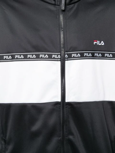 Shop Fila Embroidered Logo Color-block Jacket In Black