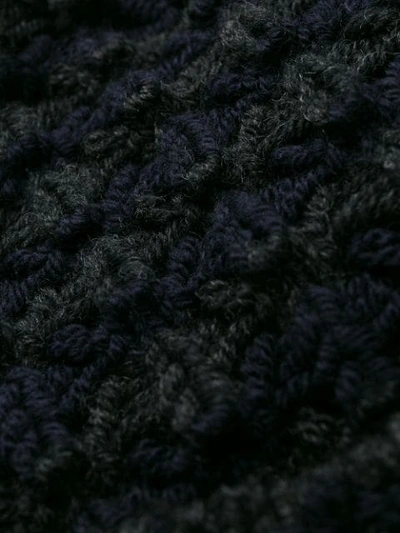 Shop Etro Chunky Knit Cardigan In Blue