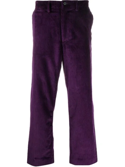 Shop Rowing Blazers Wide Leg Corduroy Trousers In Purple