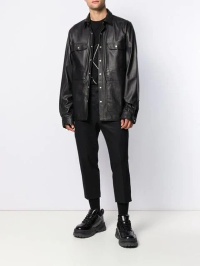 Shop Rick Owens Wendbare Lederjacke In Black