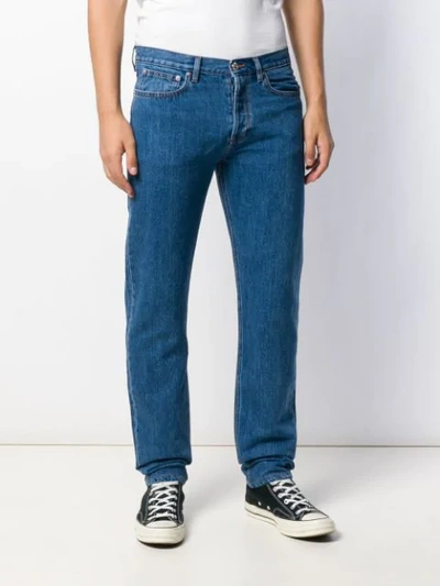Shop Apc Straight Leg Jeans In Blue