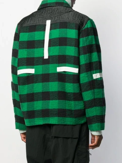 Shop Craig Green Plaid-panelled Worker's Jacket In Green