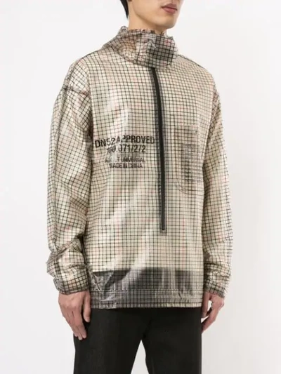 Shop Sankuanz Check Pattern Jacket In Brown