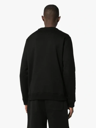 Shop Valentino Vltnstar Logo-print Cotton-blend Sweatshirt In Black