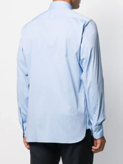 Shop Z Zegna Colour Block Shirt In Blue