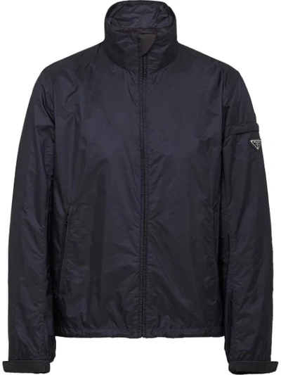 Shop Prada Nylon Lightweight Jacket In Blue
