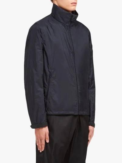 Shop Prada Nylon Lightweight Jacket In Blue