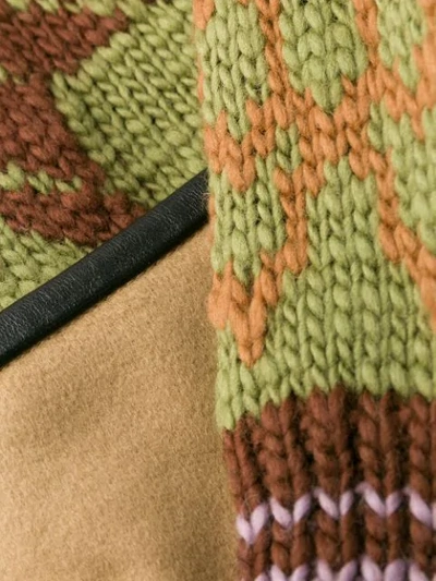 Shop Golden Goose Intarsia Knit Cardigan In Green