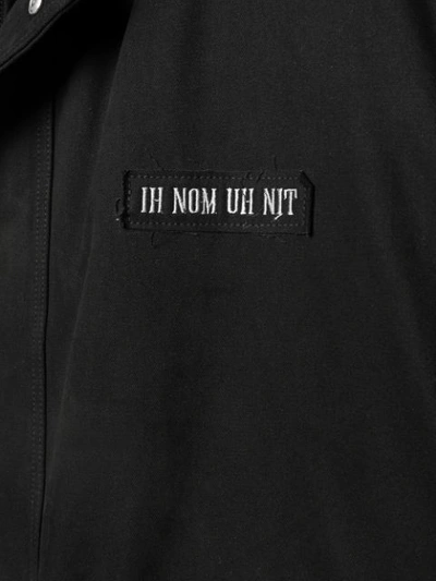 Shop Ih Nom Uh Nit Mid-length Logo Coat In Black