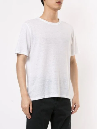 Shop 120% Lino T-shirt Mit Rundem Ausschnitt In White