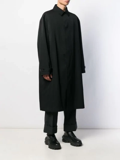 Shop Jil Sander Oversized Trench Coat In Black