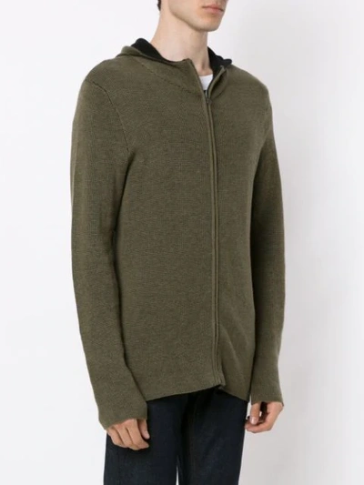 Shop Osklen Zipped Cardigan In Green