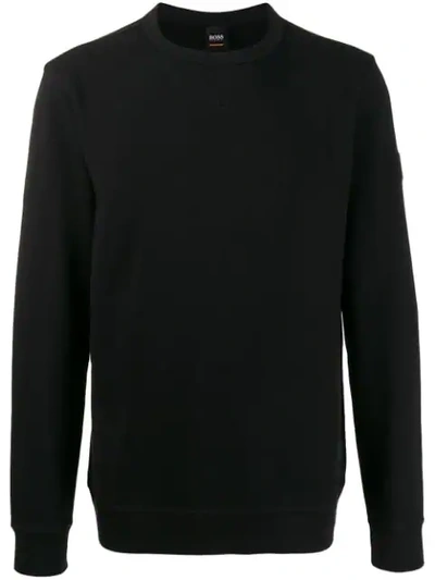 Shop Hugo Boss Crew Neck Jumper In Black