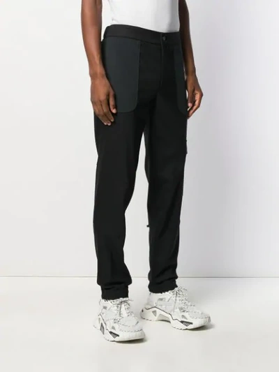 Shop Moncler Pocket Detail Slim-fit Trousers In Black