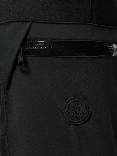 Shop Moncler Pocket Detail Slim-fit Trousers In Black